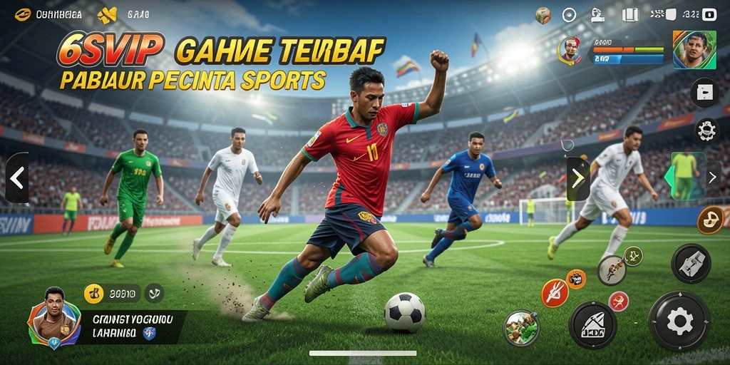 Tampilan gameplay menarik dari 6SVIP yang menggambarkan aksi olahraga langsung.