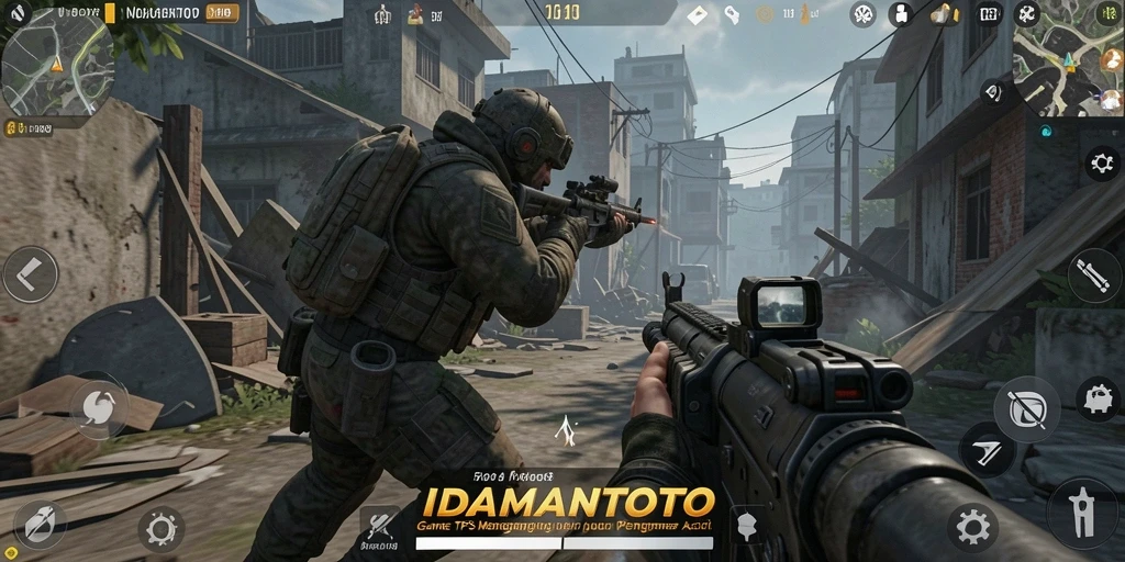 Gameplay menegangkan IDAMANTOTO dengan pertempuran intens.