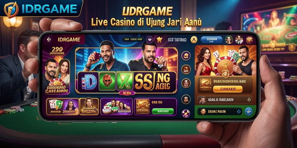 Tampilan gameplay menarik pada aplikasi Live Casino IDRGAME.
