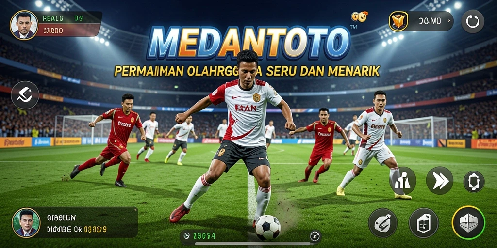 Screenshot gameplay MEDANTOTO menampilkan pertandingan seru olahraga.