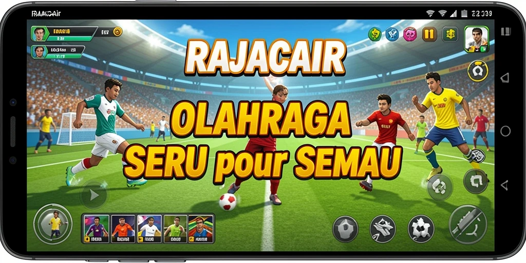 Tampilan gameplay RAJACAIR dalam aksi olahraga seru.