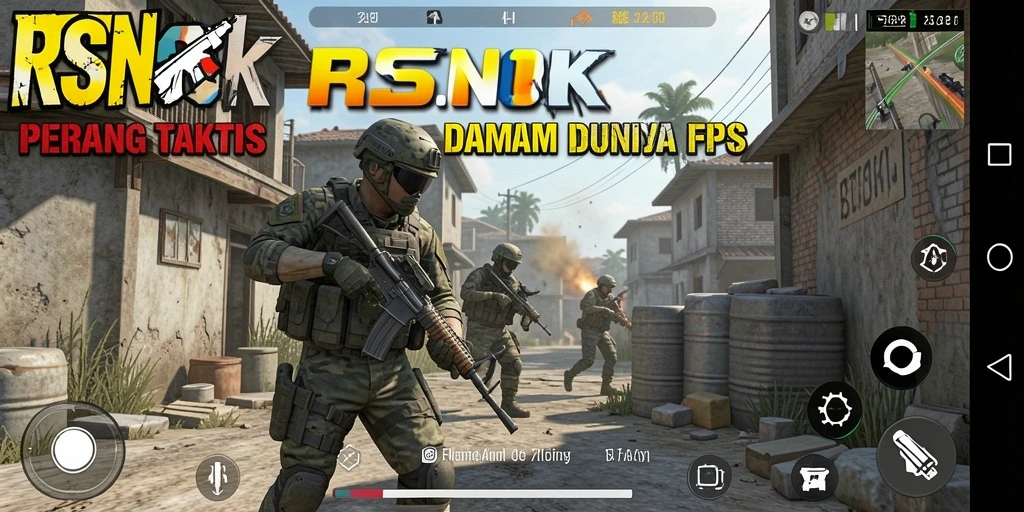 Tangkapan layar menampilkan aksi intens dari gameplay RSNOK.