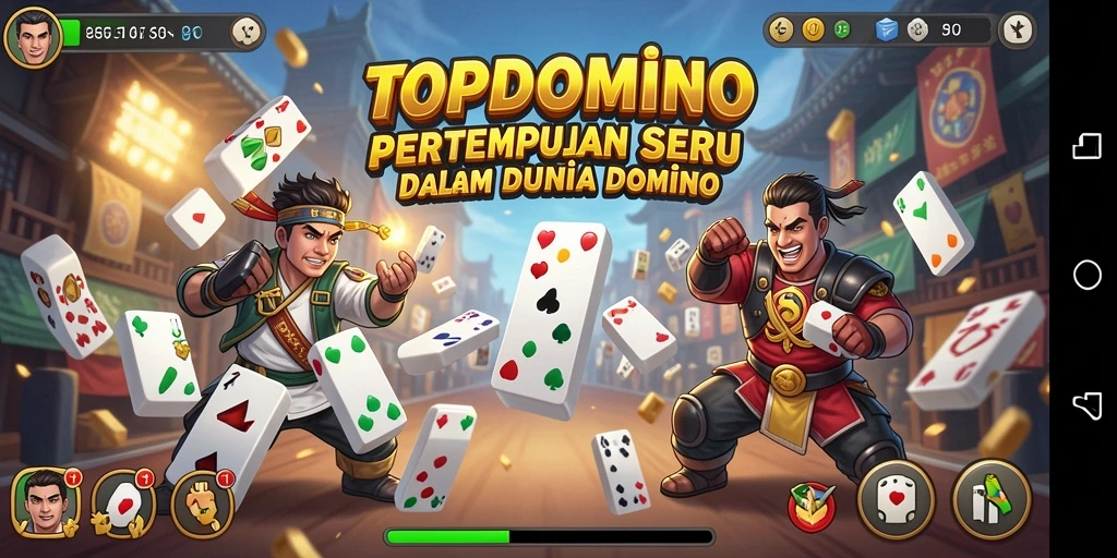 Screenshot gameplay menunjukkan aksi cepat dan grafis menawan dari TOPDOMINO.